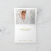 金ゴールドクロスエレガントフォトバプテスマ サンキューカード (内部)