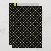 金ゴールドクロスオンブラックエレガント招待状 招待状 (正面/裏面)