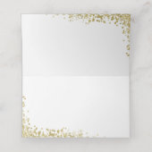 金ゴールドクロスグリッターネイビーブルーファースト聖餐式 プレイスカード (内部開封)