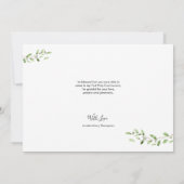 金ゴールドクロスグリーンウォーター色リース第1聖域 サンキューカード (裏面)