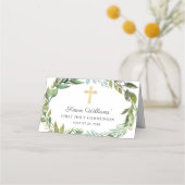 金ゴールドクロスグリーンリーリースファーストホーリーコミューン プレイスカード (裏面)