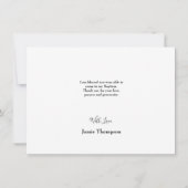 金ゴールドクロスサンキューベビーフォトバプテスマ カード (裏面)