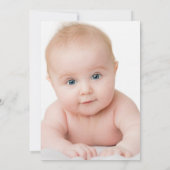 金ゴールドクロスシンプルバプテスマと誕生日の写真 招待状 (裏面)