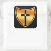 金ゴールドクロスシールドとハートシールド スクエアシール (バッグ)