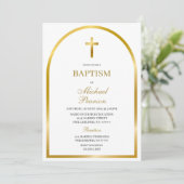 金ゴールドクロススペインのバプテスマ招待状 招待状 (スタンド正面)