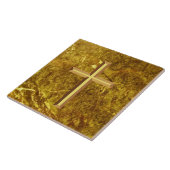 金ゴールドクロスセラミックタイル タイル (側面)