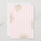 金ゴールドクロスダイヤモンドダストピンクバプテストライプのィス 招待状 (裏面)