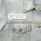 金ゴールドクロスチャーチグリーターユーザー名タグ 名札 (インサイチュ)