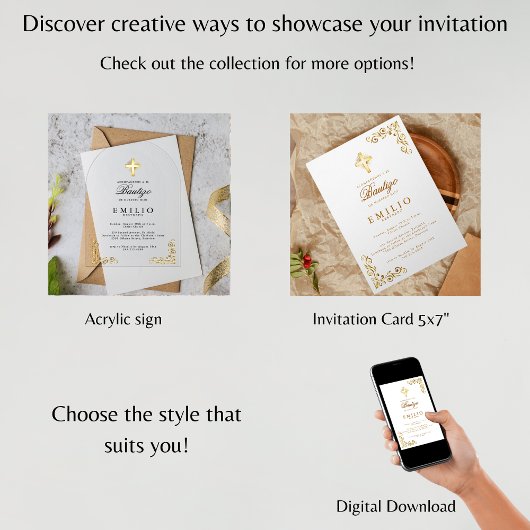 金ゴールドクロスデバウティゾホスペインのワ男女兼用イト 招待状