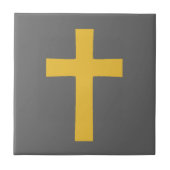 金ゴールドクロストオンブラック タイル (正面)