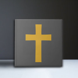 金ゴールドクロストオンブラック タイル