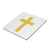 金ゴールドクロストオンホワイト タイル (側面)