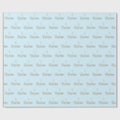 金ゴールドクロスバプティスブルーパターンクリスチャン ラッピングペーパー (フラット)