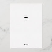 金ゴールドクロスバプテスマエレガントーの発表と 箔シーズンカード (裏面)