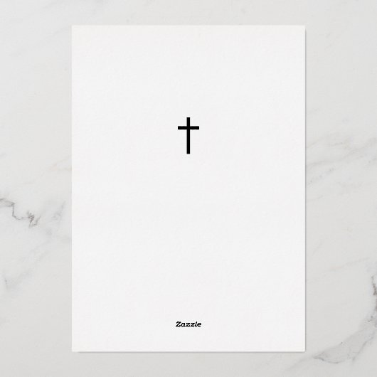 金ゴールドクロスバプテスマエレガントーの発表と 箔シーズンカード (裏面)