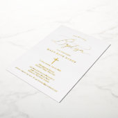 金ゴールドクロスバプテスマエレガントーの発表と 箔シーズンカード (回転した状態)