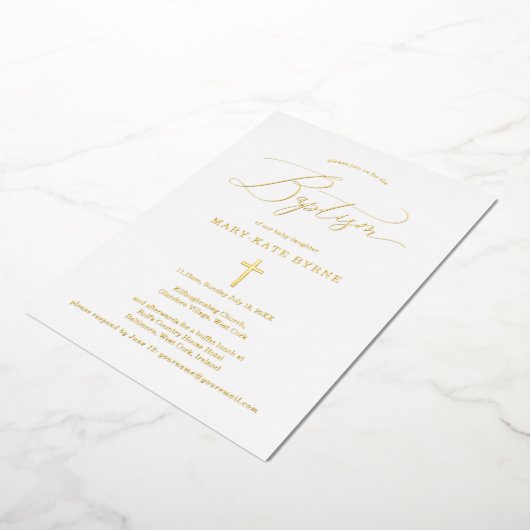 金ゴールドクロスバプテスマエレガントーの発表と 箔シーズンカード (回転した状態)