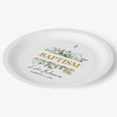 金ゴールドクロスバプテスマ ペーパープレート (アングル)