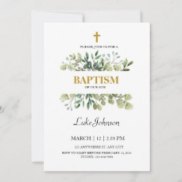 金ゴールドクロスバプテスマ 招待状