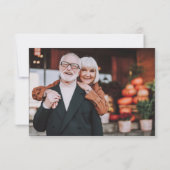 金ゴールドクロスフォト悔やみや弔慰葬儀 サンキューカード (裏面)