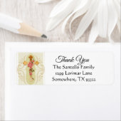 金ゴールドクロスフラワーサンキュー ラベル (インサイチュ)