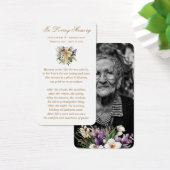 金ゴールドクロスフローラ葬儀記念祈りの言葉カード (デスク)