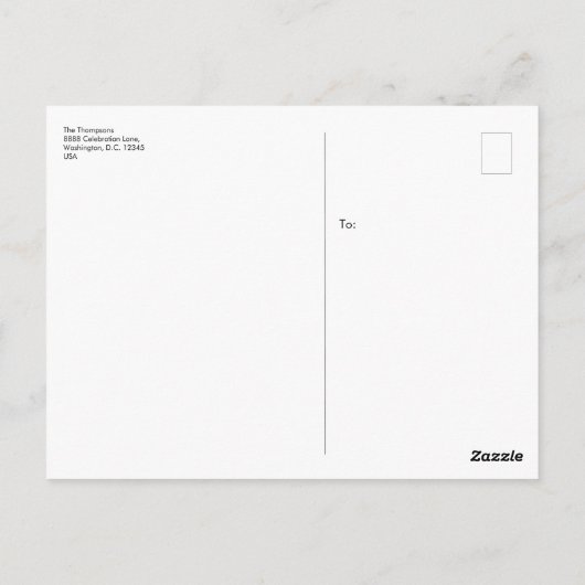 金ゴールドクロスブルーカスタム男の赤ちゃんバプテスマ写真 ポストカード (裏面)