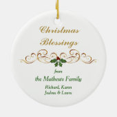 金ゴールドクロスホリーホープ セラミックオーナメント (裏面)