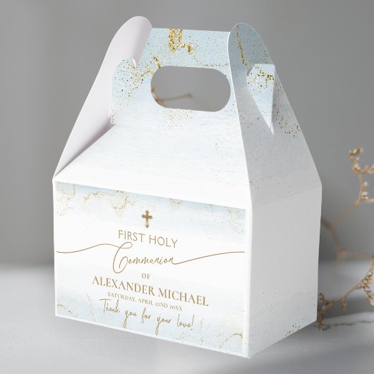 金ゴールドクロスボーイサンキューファースト聖餐式 フェイバーボックス