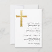 金ゴールドクロス写真悔やみや弔慰葬儀記念館 サンキューカード (正面)