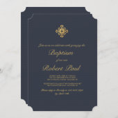 金ゴールドクロス宗教招待状 招待状 (正面/裏面)