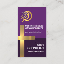 金ゴールドクロス宗教魚釣牧師 名刺