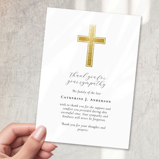 金ゴールドクロス悔やみや弔慰葬儀記念館 サンキューカード