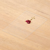 金ゴールドクロス赤フローラ金ゴールド文字第1聖域 アクリル招待状 (レイダウン)