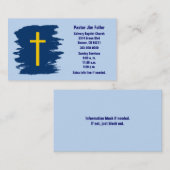 金ゴールドクロス・クリスチャン・ビジネス・カード 名刺 (正面/裏面)