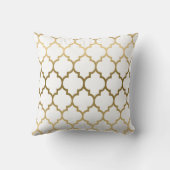 金ゴールドクローバーパターンカスタムの背景 クッション (裏面)