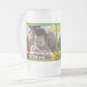 金ゴールドクールアイリッシュシャムロ最高のックパパエバーセントパトリック フロストグラスビールジョッキ (正面左)