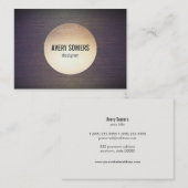 金ゴールドクールサークルエンブレムウッドデザイナー 名刺 (正面/裏面)