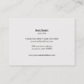 金ゴールドクールサークルエンブレムウッドデザイナー 名刺 (裏面)