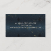 金ゴールドクールダイヤモンドロータスダークブルー 名刺 (裏面)