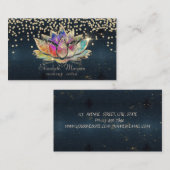 金ゴールドクールダイヤモンドロータスダーク 名刺 (正面/裏面)