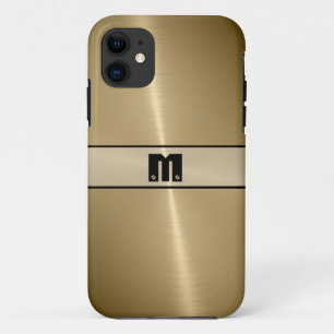 金ゴールドクール光沢ステンレス鋼金属 iPhone 11 ケース