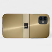 金ゴールドクール光沢ステンレス鋼金属 Case-Mate iPhoneケース (裏面(横))