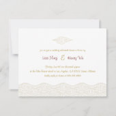 金ゴールドク中国のラウズリハーサルディナー招待状 招待状 (正面)