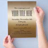 金ゴールドグエレガントラマーイベントチラシポスター チラシ (手)