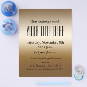 金ゴールドグエレガントラマーイベントチラシポスター チラシ (シングル)