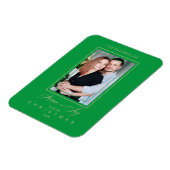 金ゴールドグシンプルリモダンン写真ファミリー マグネット (左側)