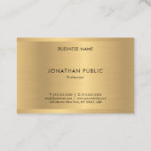 金ゴールドグフェイクラマーテンプレートモダン豪華 名刺 (裏面)