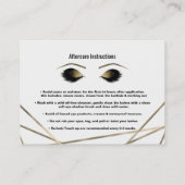 金ゴールドグモダンラムまつげフレンドのアフターケアを参照 紹介カード (裏面)