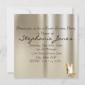 金ゴールドグライマー金ゴールドグリッターシューズSweet sixteen 招待状 (裏面)